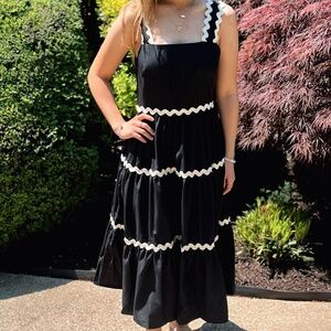 Rick Rack Sleeveless Midi Dress